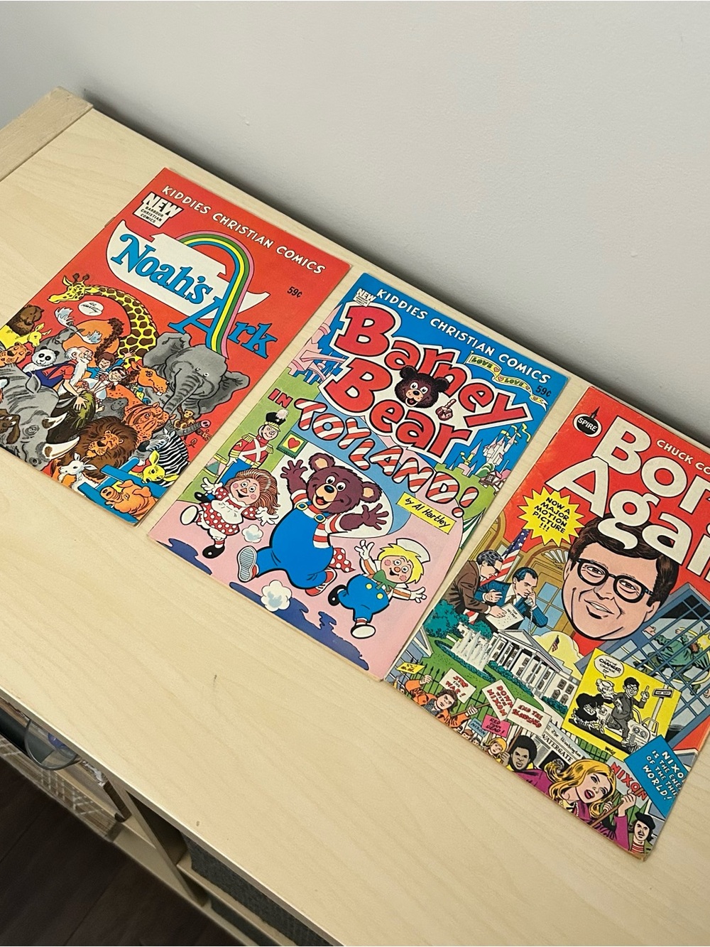 Vintage Christian Comics Lot - Noah's Ark, Barney Bear, Born Again
